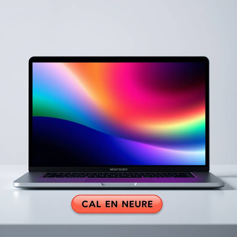 Display ad design for 'Tech Solutions', featuring a laptop and vibrant colors with a clear call to action to 'Learn More'.
