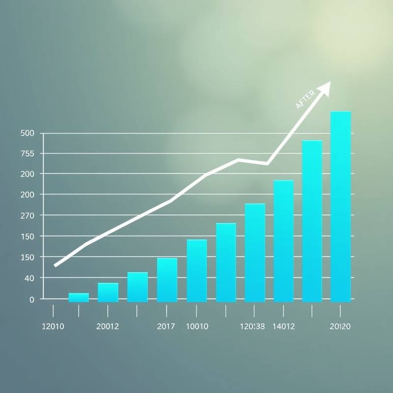 Graph depicting the organic traffic growth for 'EcoClean Solutions' website after Apex Digital Solutions implemented a comprehensive SEO strategy.