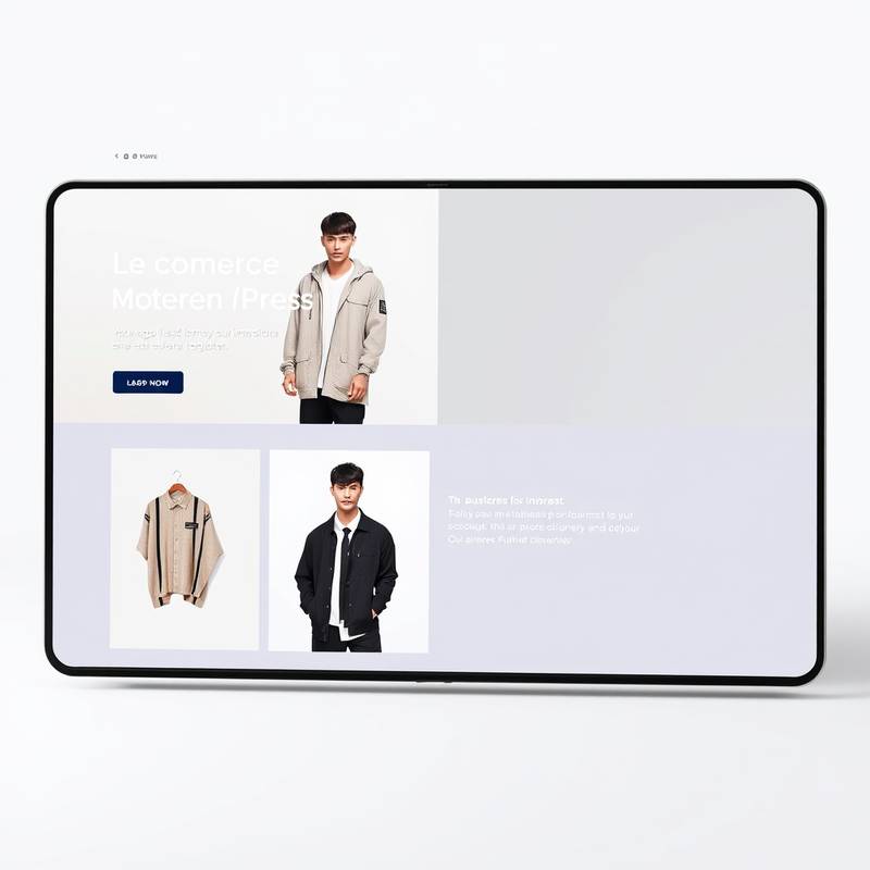 Screenshot of the 'Urban Threads' e-commerce website, featuring a modern and responsive design with clothing displayed on a minimalist grid layout.